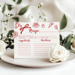 Cartão de receita de casamento com tema italiano T