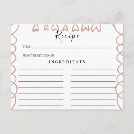 Cartão de Receita de Casamento em Coração