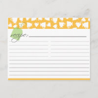 Cartão de Receita de Chá Bridal