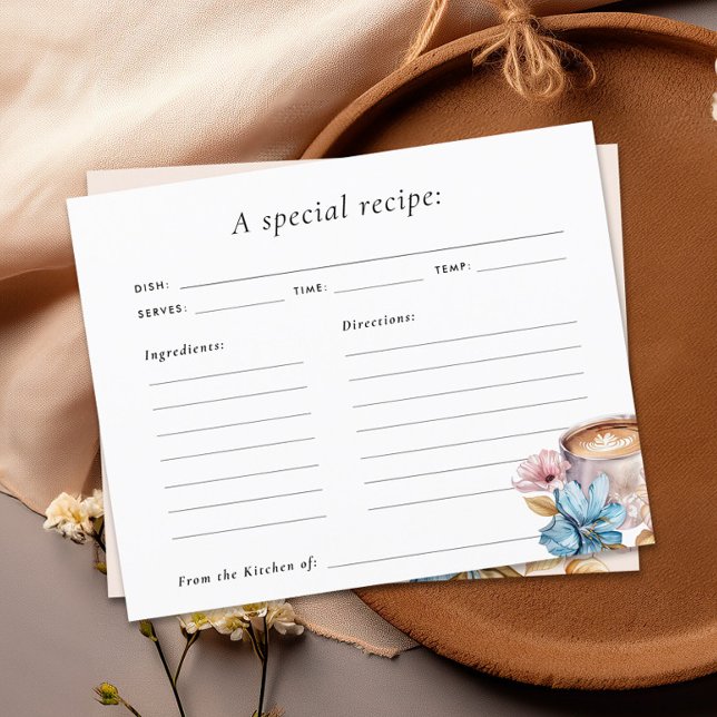 Cartão de Receita de Chá de Noiva de Café Love is  (Criador carregado)