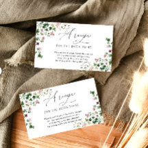 Cartão de Receita de Chá de Noiva de Flores de Jar