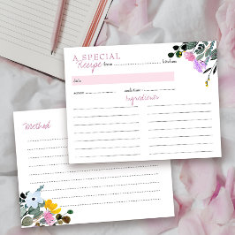 Cartão de Receita de Chá de Noiva de Gramado com F