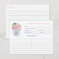 Cartão de Receita de Chá de panela Chinoiserie Ros