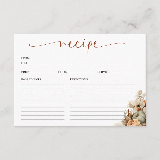 Cartão de Receita de Chá de panela de Amortização (Frente)