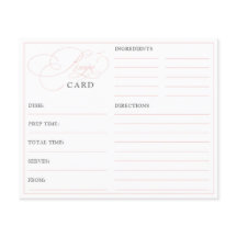 Cartão de Receita de Chá de panela de Caligrafia R