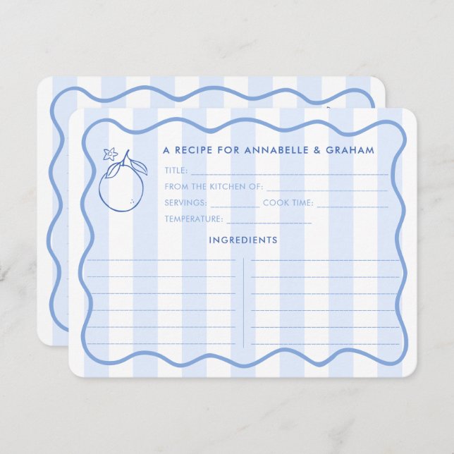 Cartão de Receita de Chá de panela de Citros de Bo (Frente/Verso)