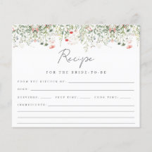 Cartão de Receita de Chá de panela de Flor Selvage