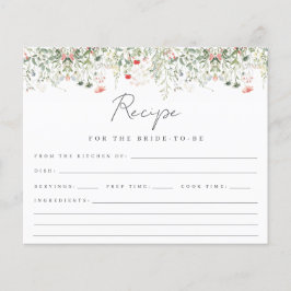 Cartão de Receita de Chá de panela de Flor Selvage