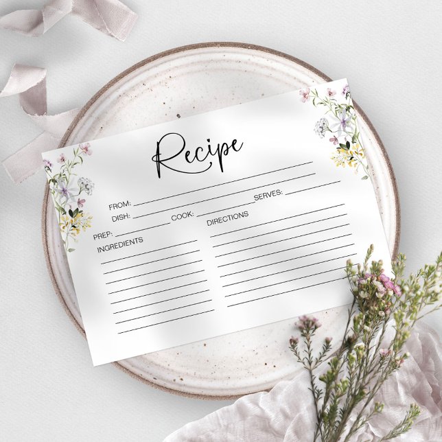 Cartão de Receita de Chá de panela de Flor Selvage (Criador carregado)