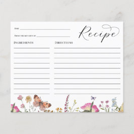 Cartão de Receita de Chá de panela de Flor Selvage