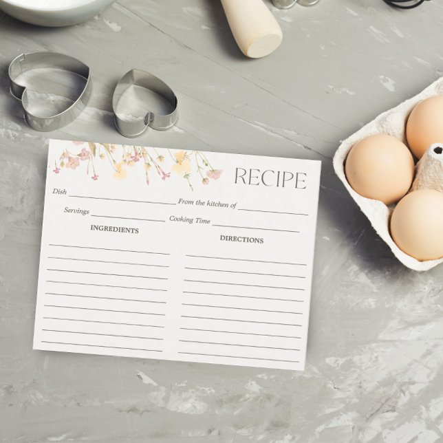 Cartão de Receita de Chá de panela de Flores Selva (Criador carregado)