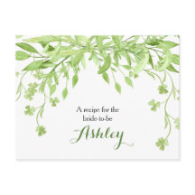 Cartão de Receita de Chá de panela Floral de Véu V