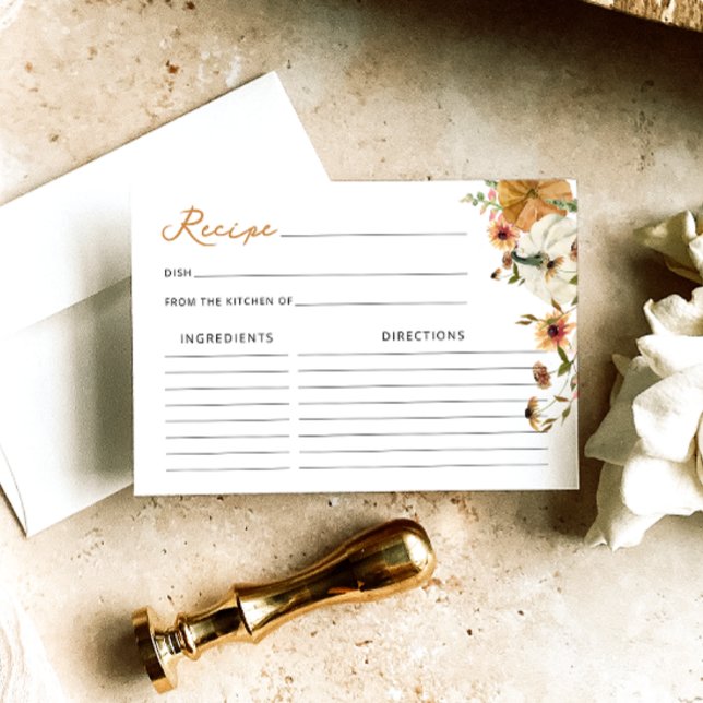 Cartão de Receita de Chá de panela Pumpkin Apaixon (Criador carregado)