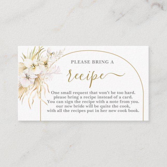 Cartão de Receita de Chá de panela Tropical Bohemi (Frente)