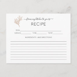 Cartão de Receita de Chá de panela Verde desenhado