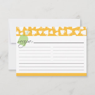 Cartão de Receita de Chá - Laranja
