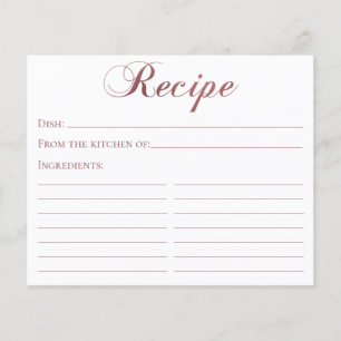 Cartão de Receita de Chuveiro de Noiva com Letra E