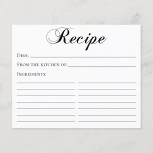 Cartão de Receita de Chuveiro de Noiva de Letra El