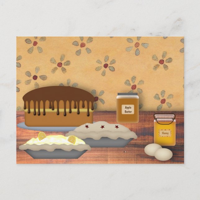 Cartão de Receita de Desserts-País (Frente)