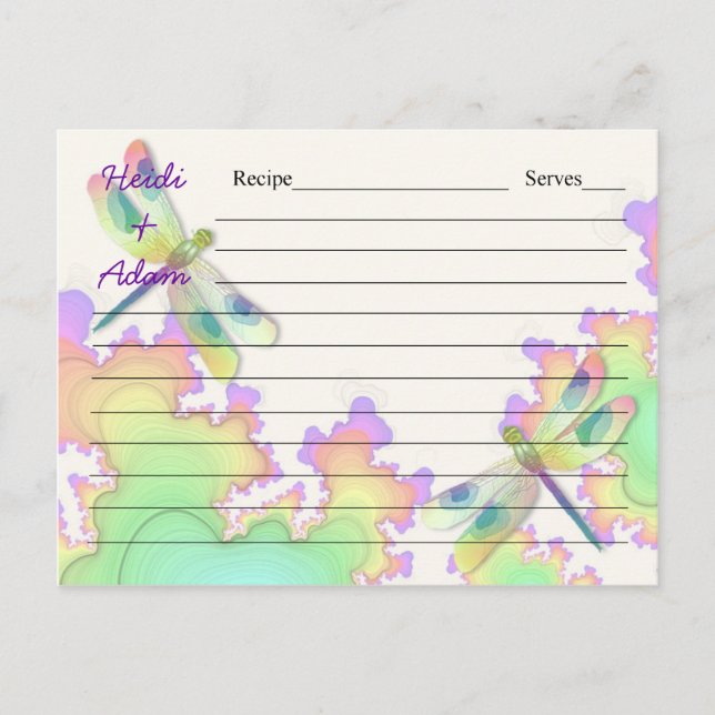 Cartão de Receita de Dragonfly (Frente)