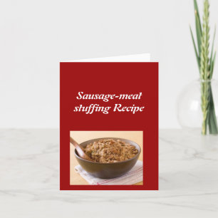 Cartão de receita de enchido