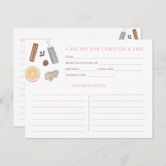 Cartão de Receita de Especiais de Troca de Cookies (Frente/Verso)