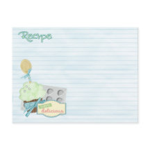 cartão de receita de ferramentas de cozedura