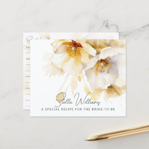 Cartão de Receita de Flor de Ouro Branco para Chá 