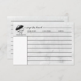 Cartão de Receita de Guarda-Chuva de Banho