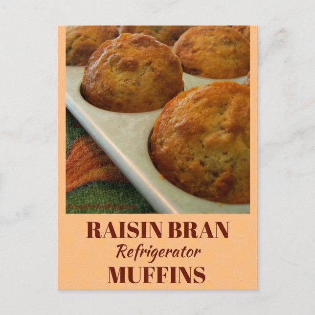 Cartão de Receita de Muffins Refrigerador de Marca (Frente)