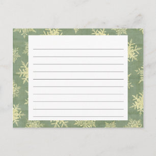 Cartão de Receita de Natal Coberto pelo Floco de N