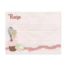 cartão de receita delicioso