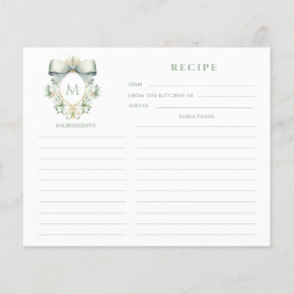 Cartão de Receita do Arco de Sage Monograma