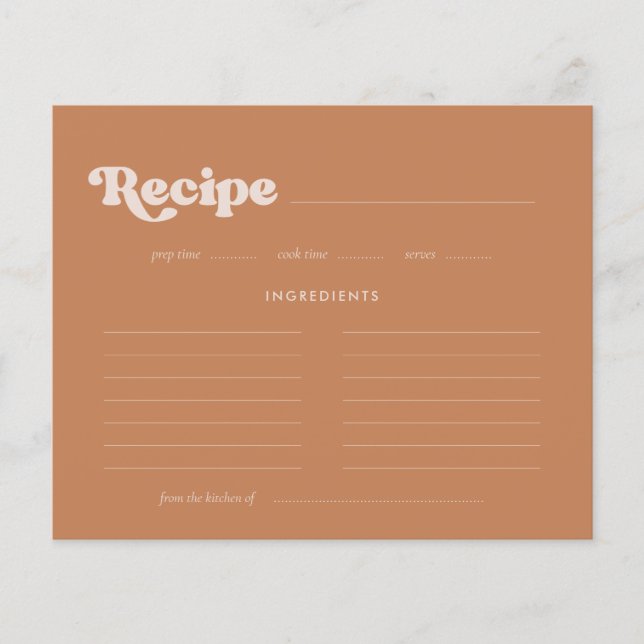 Cartão de receita do Chá de panela de açúcar na mo (Frente)