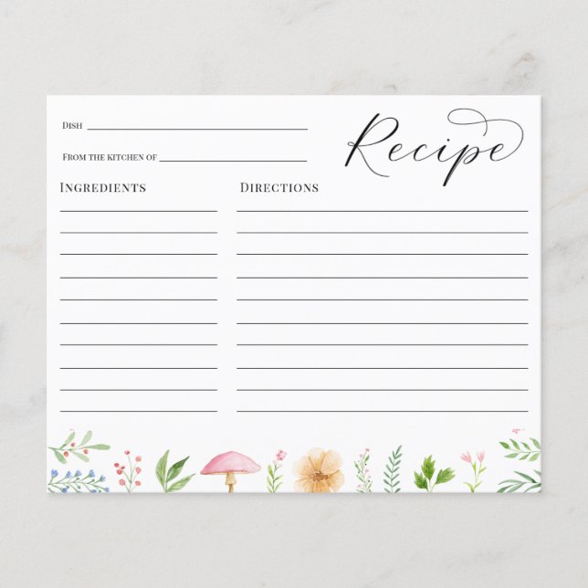 Cartão de Receita do Chá de panela de Parte do Chá (Frente)