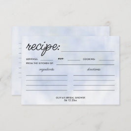 Cartão de Receita do Chá de panela do Céu Azul Clo