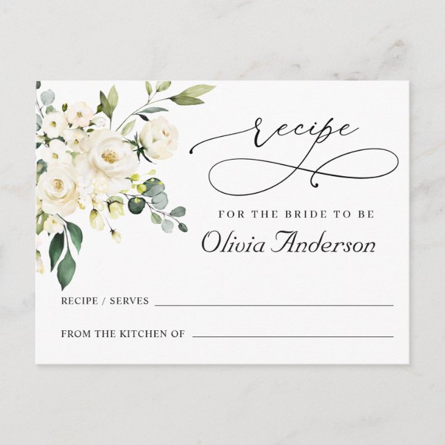 Cartão de Receita do Chá de panela Eucalyptus Eleg (Frente)