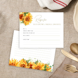 Cartão de receita do chá de panela floral de orçam