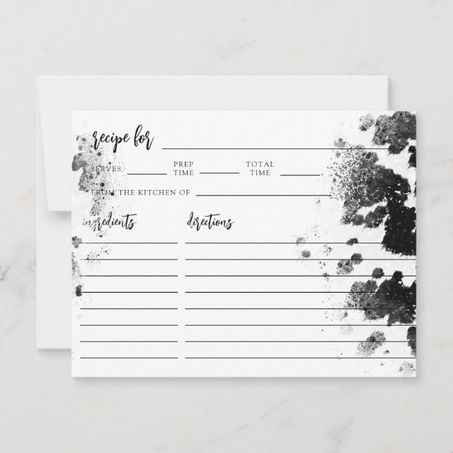 Cartão de Receita do Chá de panela Ocidental da Sa (Frente)