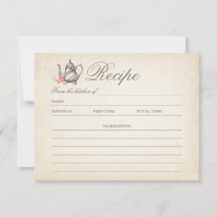 Cartão de Receita do Partido do Chá Clássico Vinta