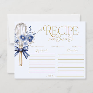 Cartão de Receita Dusty Blue Whisked Away Toile