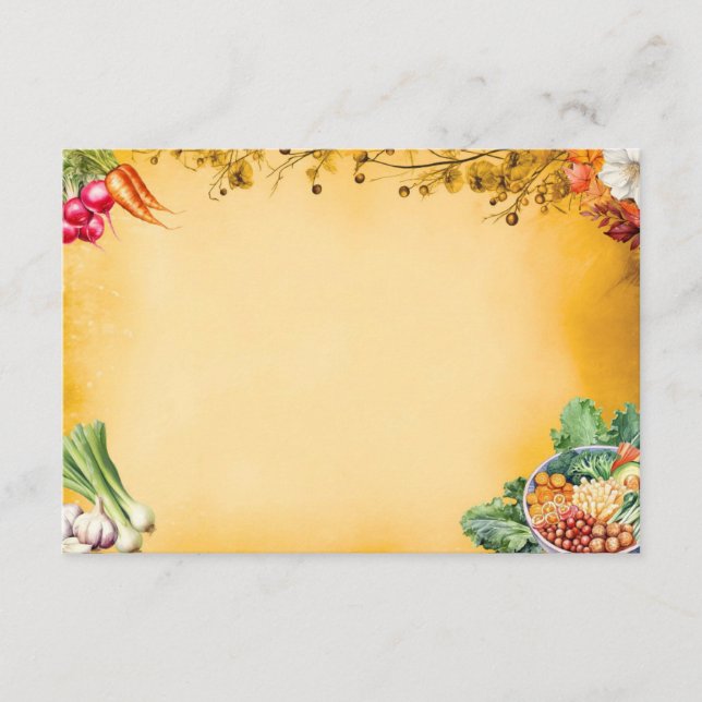 Cartão de Receita em Branco da Sopa do Dia (Frente)