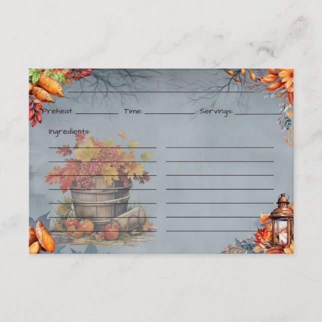 Cartão de Receita Fácil Como Pie (Frente)