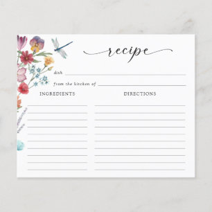 Cartão de Receita Flor Silvestre