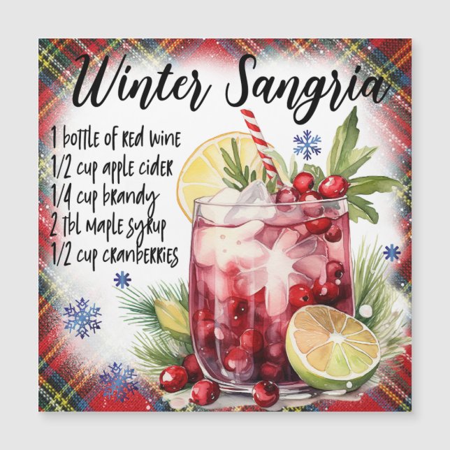 Cartão de Receita Magnética de Sangria de inverno (Frente)