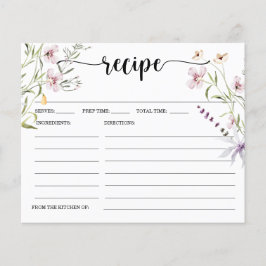 Cartão de Receita Mínima de Chá de panela de Flor 