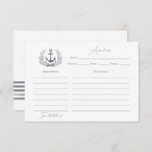 Cartão de receita náutica