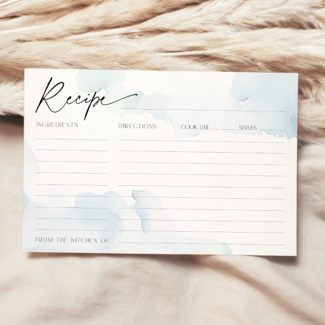 Cartão de Receita para Chá de panela Azul na Nuvem (Criador carregado)