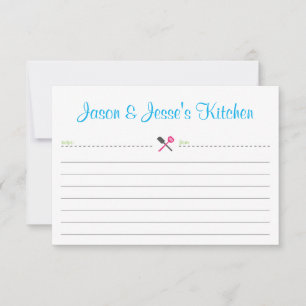 Cartão de receita para chá ou limpeza de casa