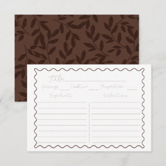 Cartão de Receita para Receita de Queda